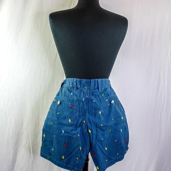 Raw Yarn Industries Shorts Stretch Twill Popsicle Print Blue Size 30 - Picture 4 of 6